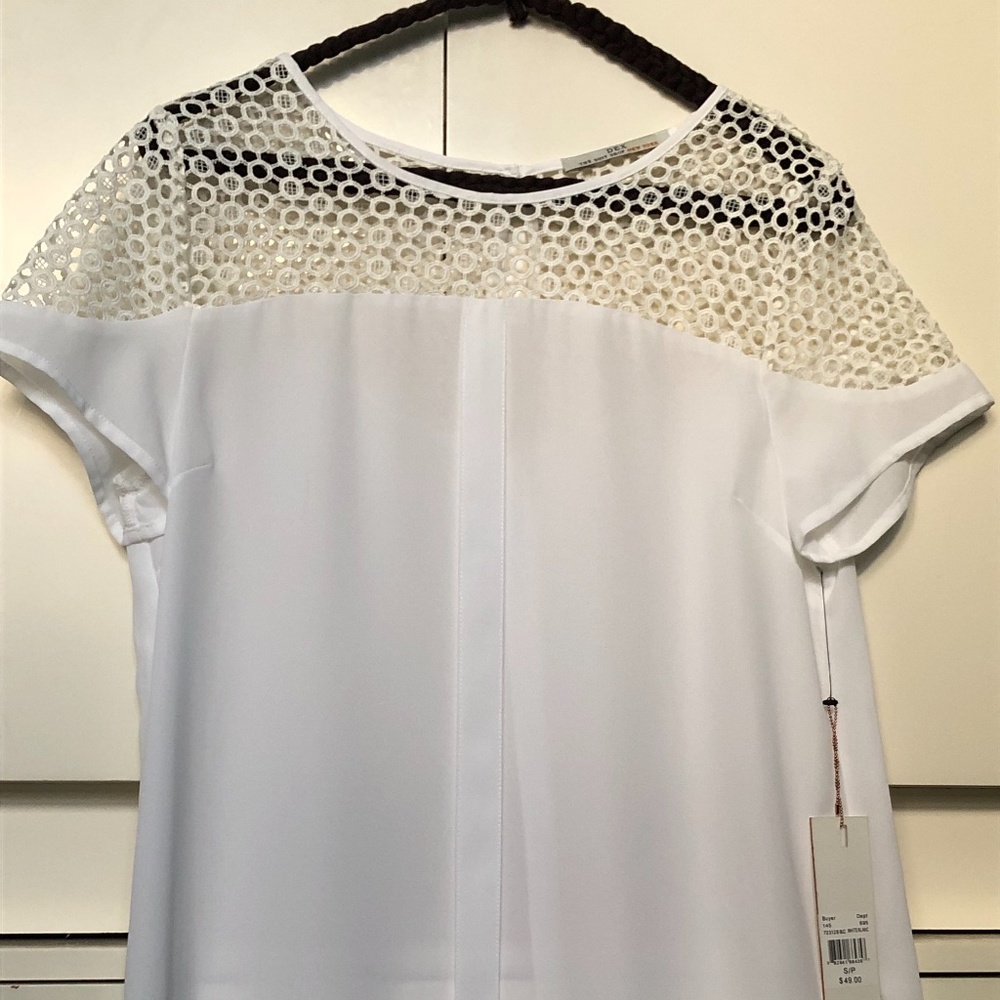 Eyelet Shirt Blouse by Dex sz S